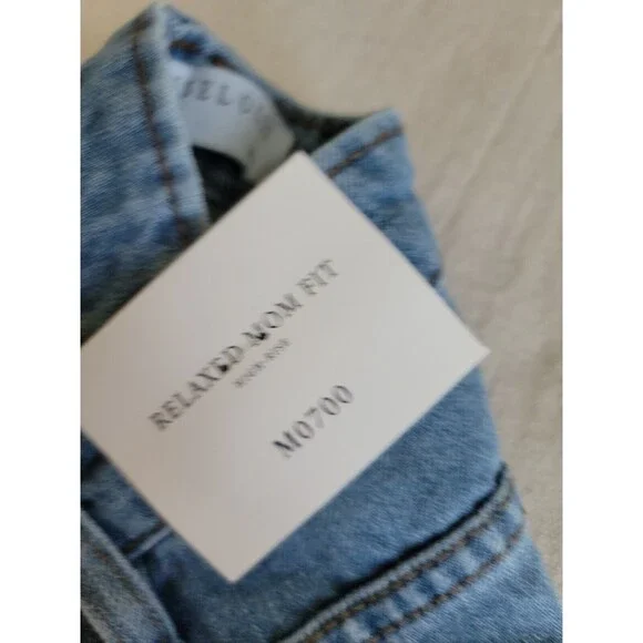 Muselooks Womens Capris 15 33x25 Jeans Relaxed Distressed Medium Blue Wash‎ NEW - Picture 6 of 16